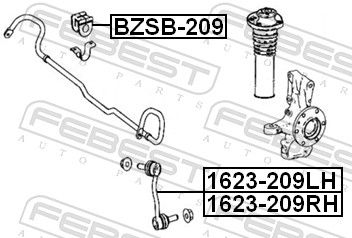 FEBEST 1623-209LH Link/Coupling Rod, stabiliser bar