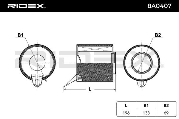 въздушен филтър RIDEX