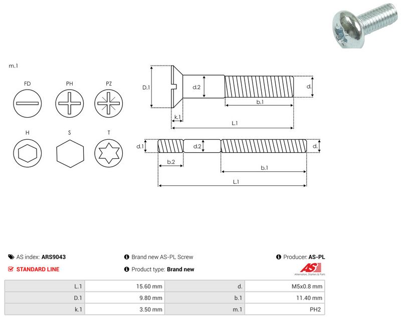 AS-PL ARS9043 Repair Set, alternator