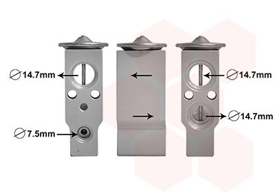 VAN WEZEL táguló szelep, klímaberendezés 82001417