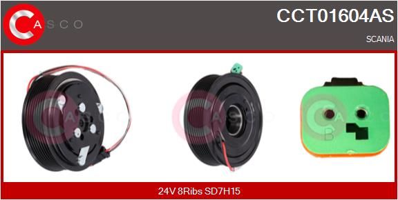 Elektromagnetická spojka, kompresor klimatizace CCT01604AS