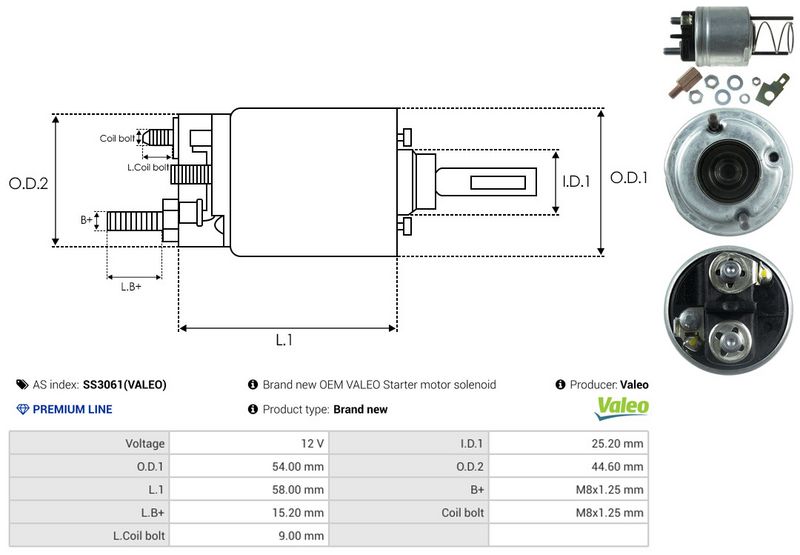 AS-PL SS3061(VALEO) Solenoid Switch, starter