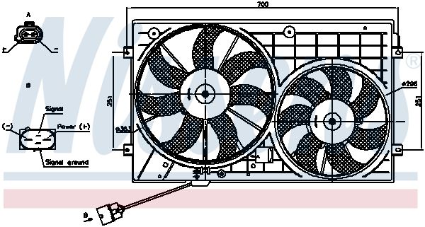 NISSENS 85644 Fan, engine cooling