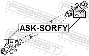 FEBEST ASK-SORFY Joint, propshaft
