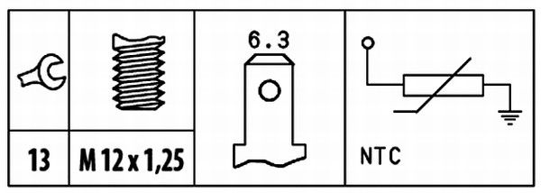 HELLA 6PT 009 309-491 Sensor, coolant temperature