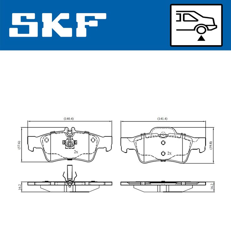 SKF VKBP 90065 Brake Pad Set, disc brake