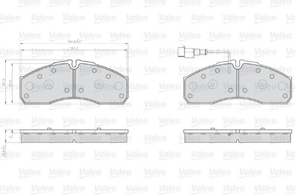 VALEO 873160 Brake Pad Set, disc brake