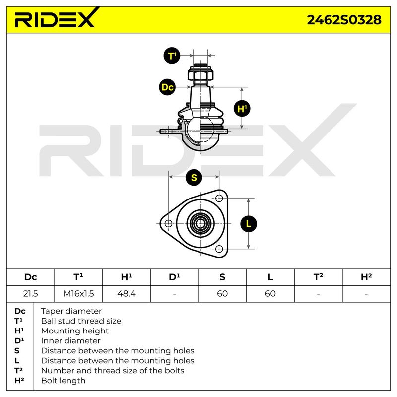 Шарнири RIDEX