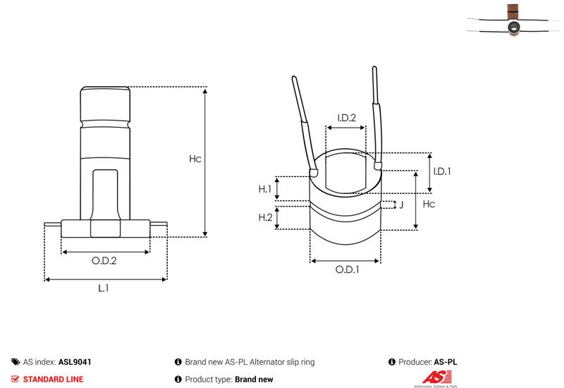 Rõngas, generaator, AS-PL ASL9041