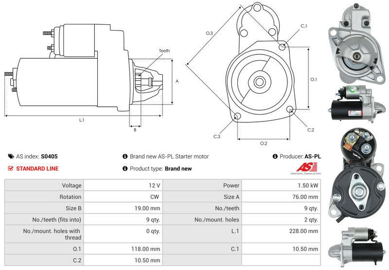 AS-PL S0405 Starteris