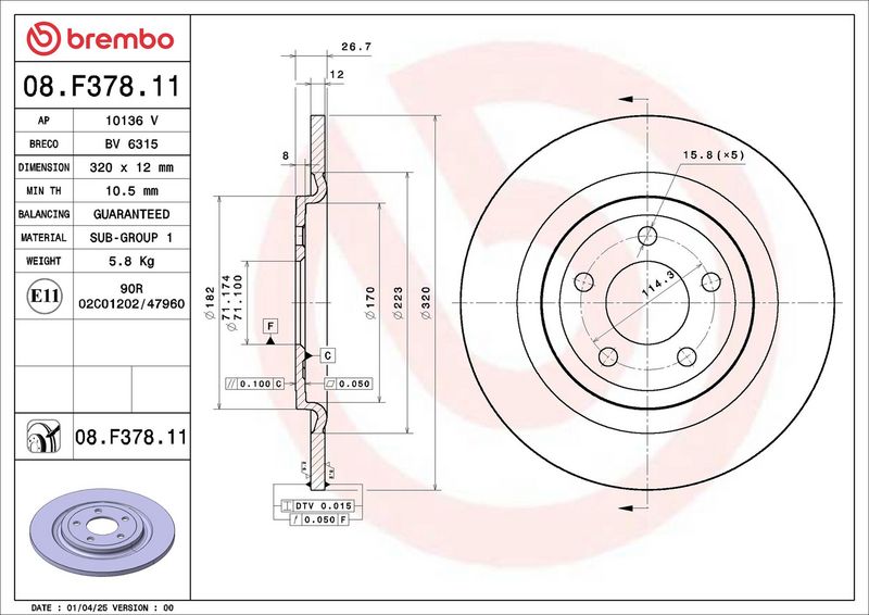 OEM код товара: L1MC2A315AE