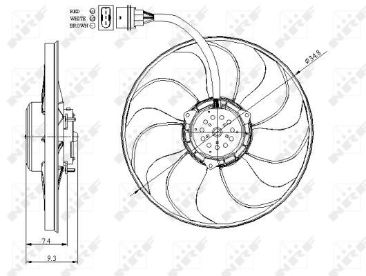 NRF 47393 Fan, engine cooling