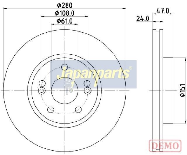 спирачен диск JAPANPARTS