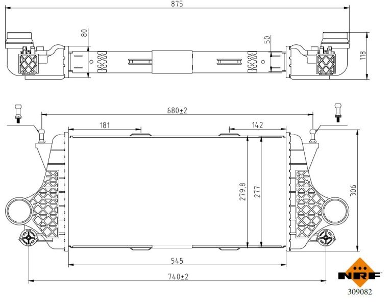 Охолоджувач наддувального повітря, Nrf 309082