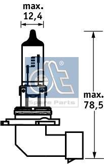 Bec, proiector ceata 11.84140 DT Spare Parts