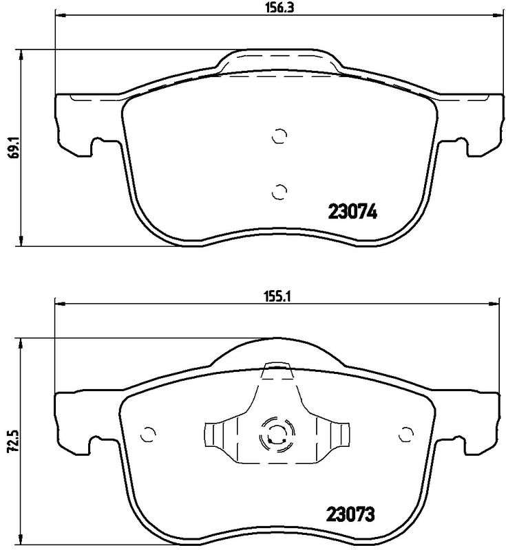 Piduriklotsi komplekt, ketaspidur, BREMBO P 86 016