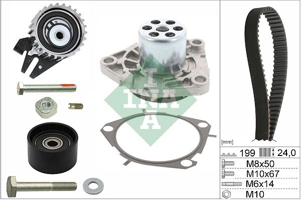 Schaeffler INA Vízpumpa + fogasszíj készlet 530 0562 30