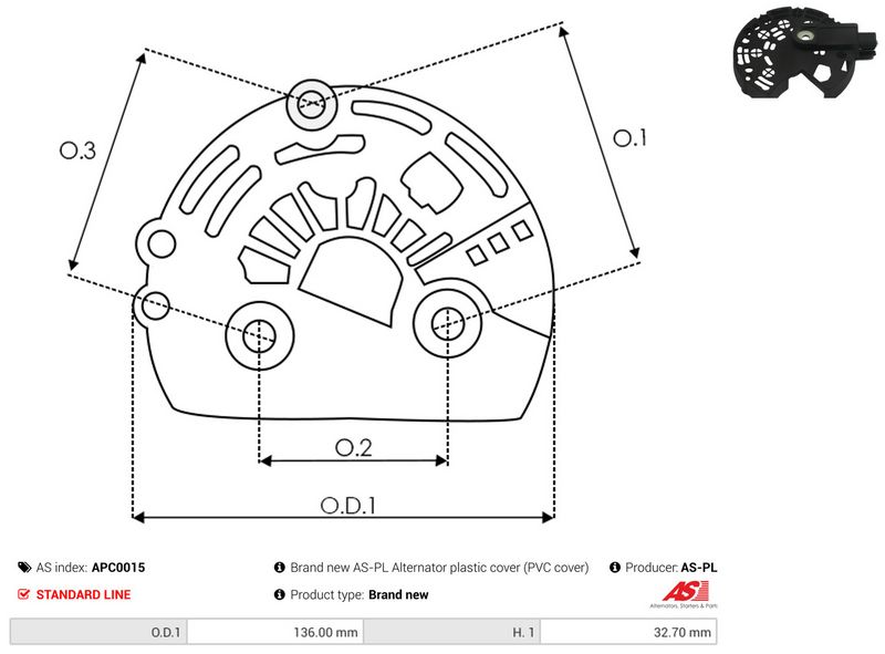 Kaitsekate, generaator, AS-PL APC0015