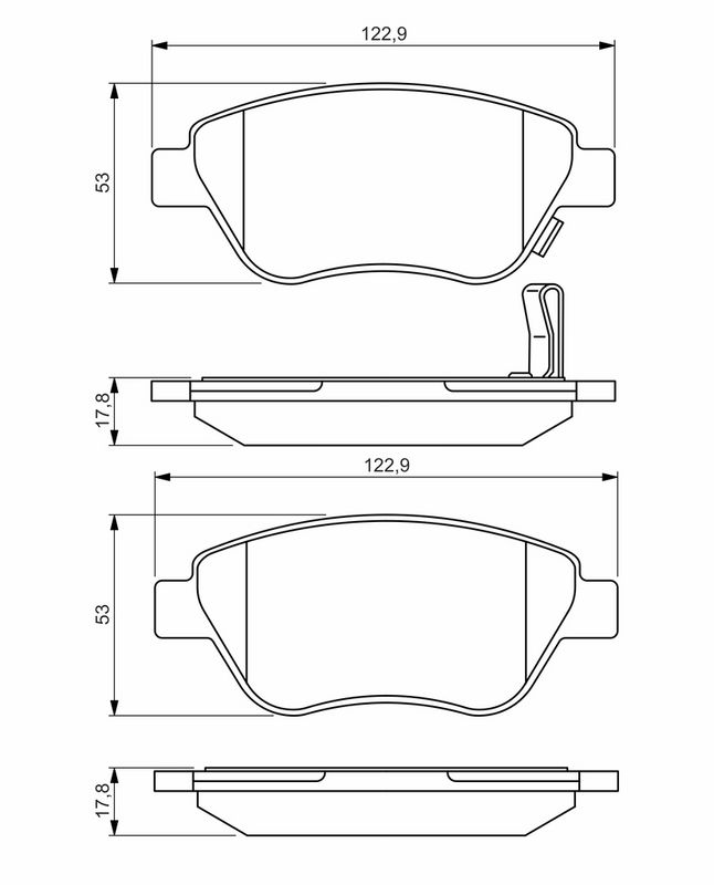 Set placute frana,frana disc 0 986 495 237 BOSCH