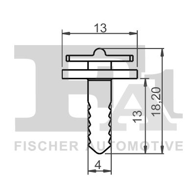 FA1 13-40030.5 Clip, trim/protection strip