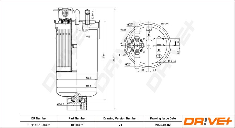 Filtru combustibil DP1110.13.0302 Dr!ve+