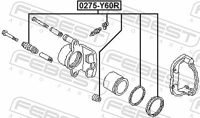 FEBEST 0275-Y60R Repair Kit, brake caliper