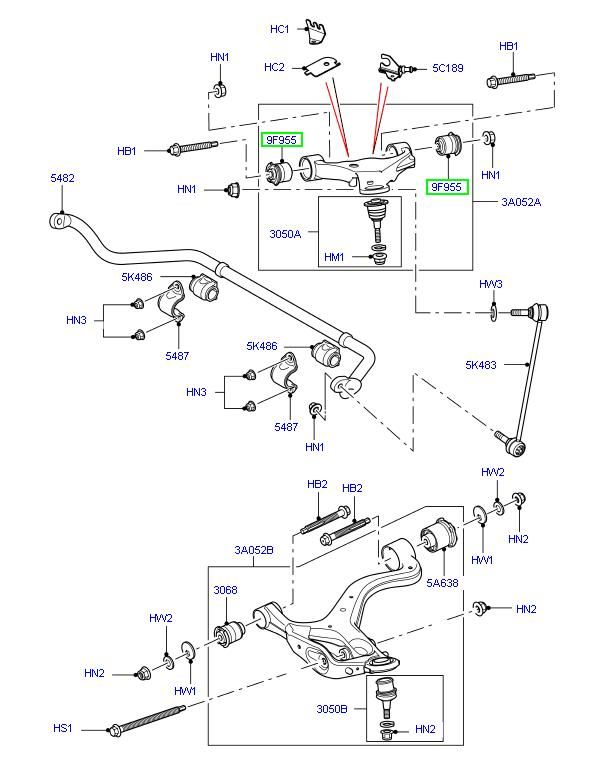 AG PARTS 7084 Control Arm / Trailing Arm Bush