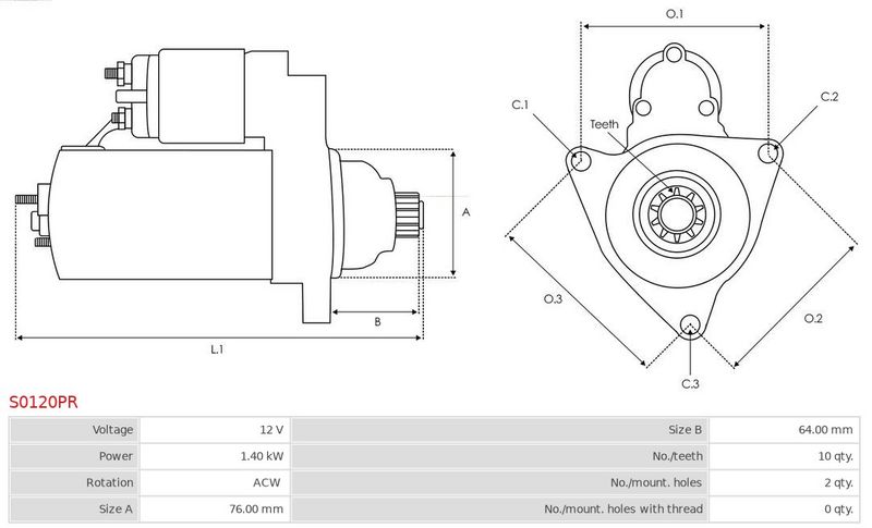 AS-PL S0120PR Starter
