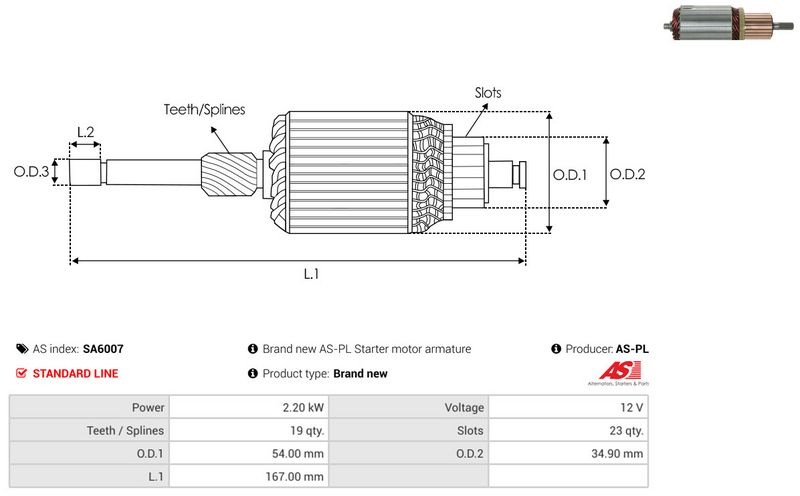 Ankur, starter, AS-PL SA6007