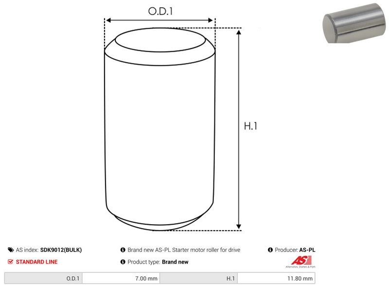 AS-PL SDK9012(BULK) Repair Kit, starter