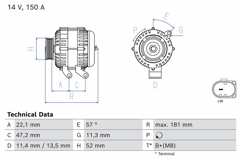Generator / Alternator 0 986 085 230 BOSCH