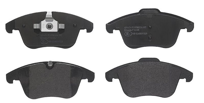 Piduriklotsi komplekt, ketaspidur, BREMBO P 36 030