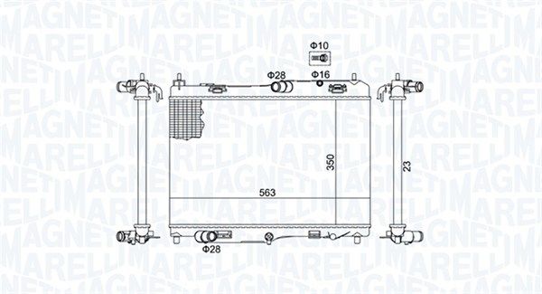 MAGNETI MARELLI FORD радіатор охолодження B-Max,Fiesta VI,Transit Courier 1.4/2.0 12-