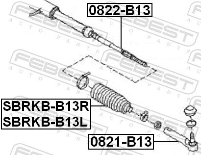 FEBEST SBRKB-B13R Bellow, steering