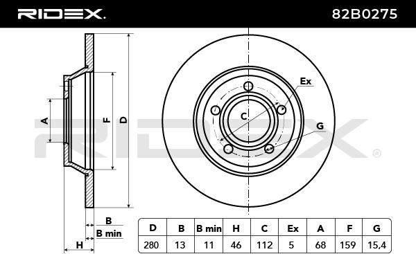 спирачен диск RIDEX