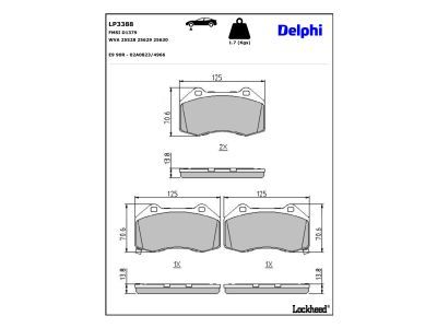 DELPHI LP3388 - Brake Pad Set, disc brake
