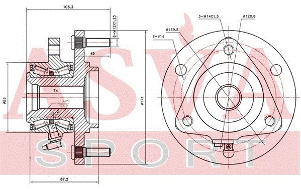 СТУПИЦА ПЕРЕДНЯЯ (NISSAN ARMADA TA60INFINITI QX56 (JA60) 2003-) ASVA NSWHA60F