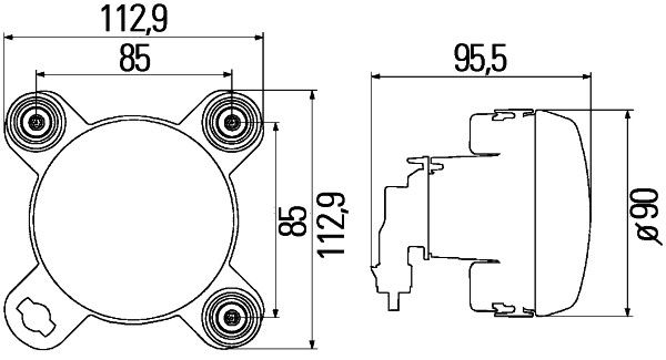 HELLA 1K0 247 043-107 Headlight