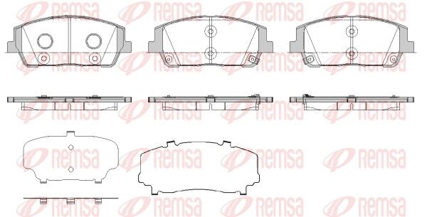 Комплект гальмівних накладок, дискове гальмо, Remsa 1880.02
