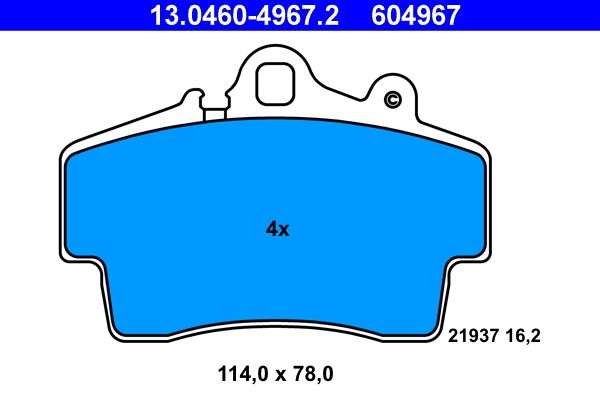Set placute frana,frana disc 13.0460-4967.2 ATE