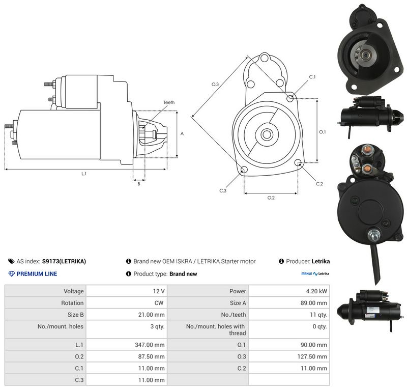 AS-PL S9173(LETRIKA) Starter