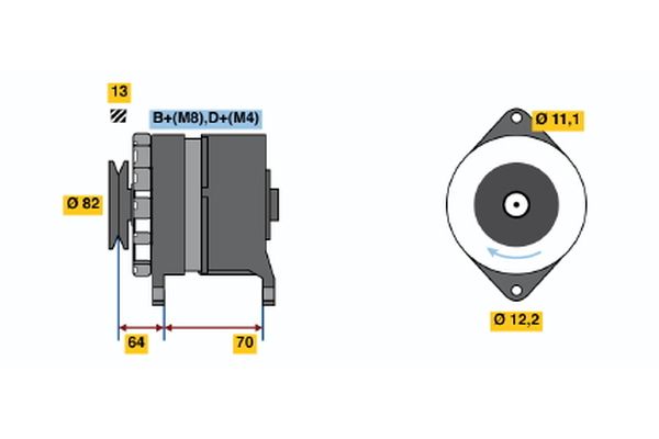 BOSCH 0120488253 Alternator