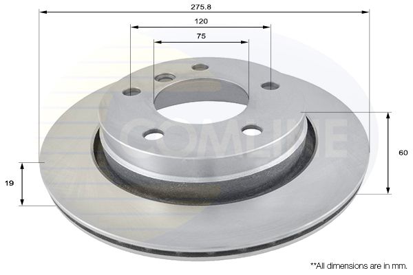 Comline Brake Disc ADC1704V