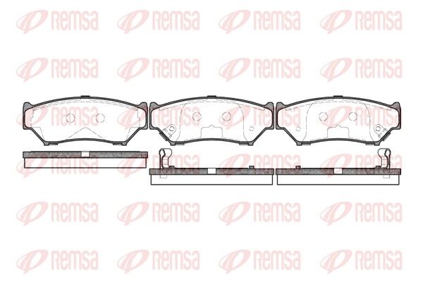 REMSA 0389.12 Комплект гальмівних накладок, дискове гальмо