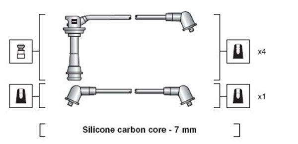 MAGNETI MARELLI gyújtókábelkészlet 941318111105