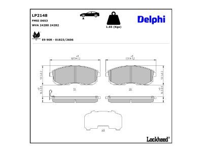 DELPHI LP2148 Brake Pad Set, disc brake