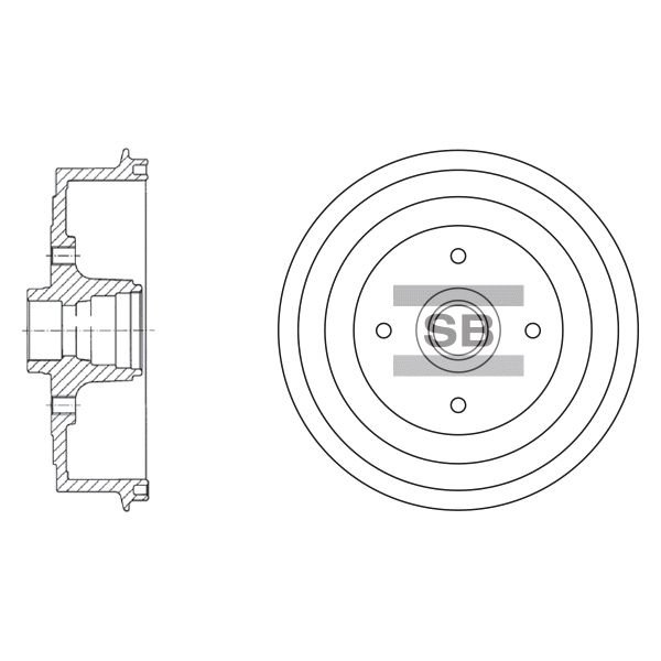 Hi-Q SD3036 - Stabdžių būgnas