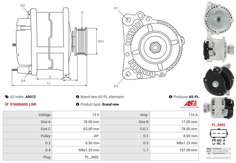 Generaator, AS-PL A9012