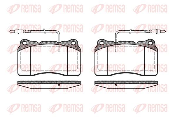 Комплект гальмівних накладок, дискове гальмо, Remsa 0666.14