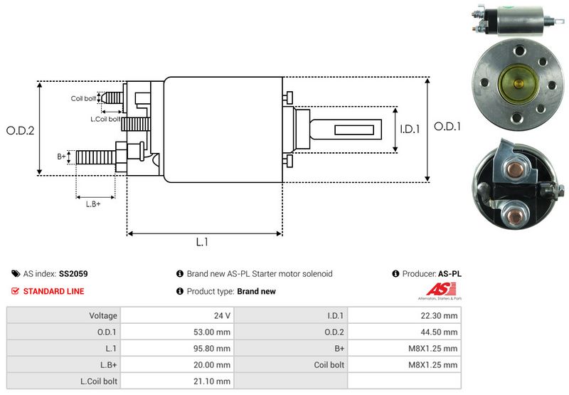 AS-PL SS2059 Solenoid Switch, starter